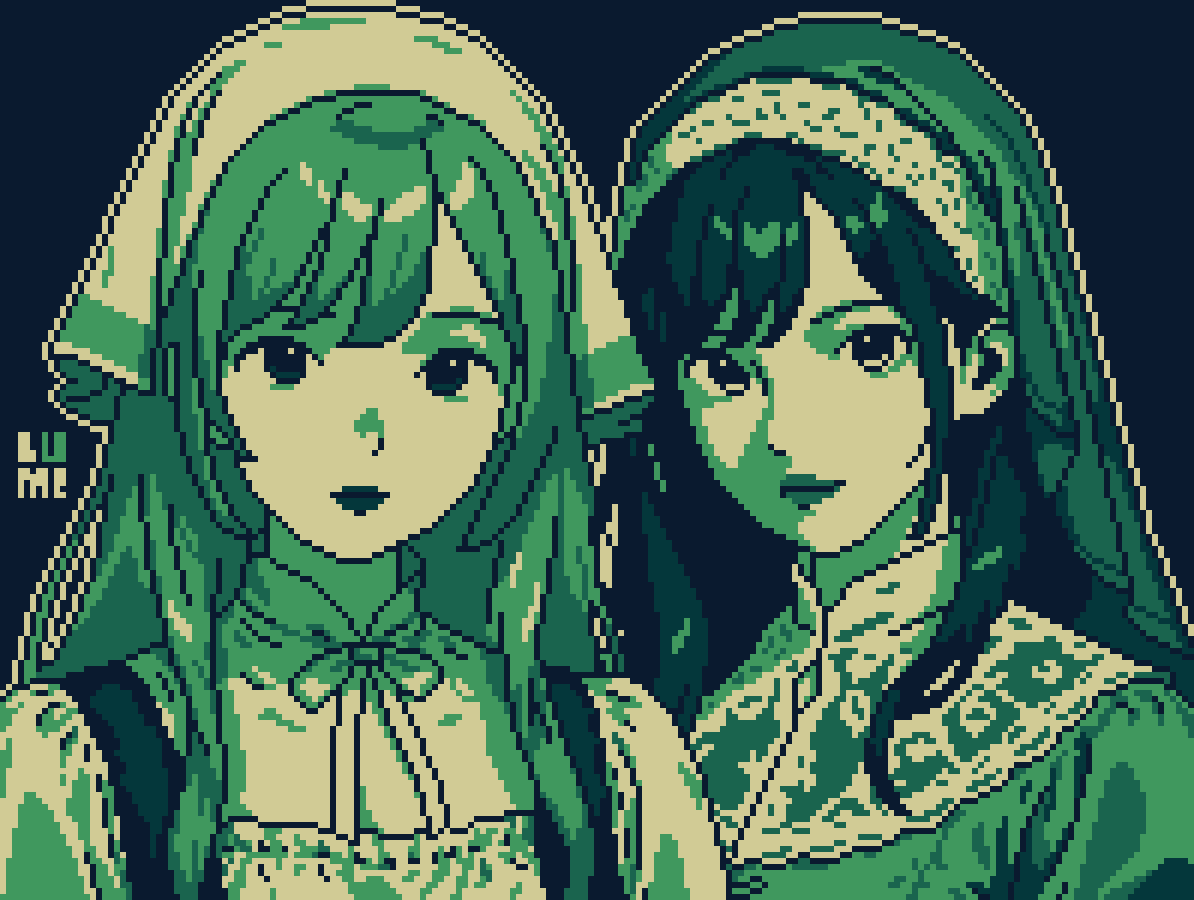 Gameboy Ladies — pixel art