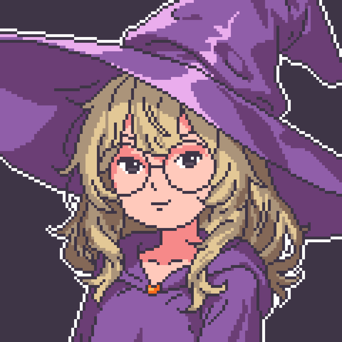 Purple Witch — pixel art