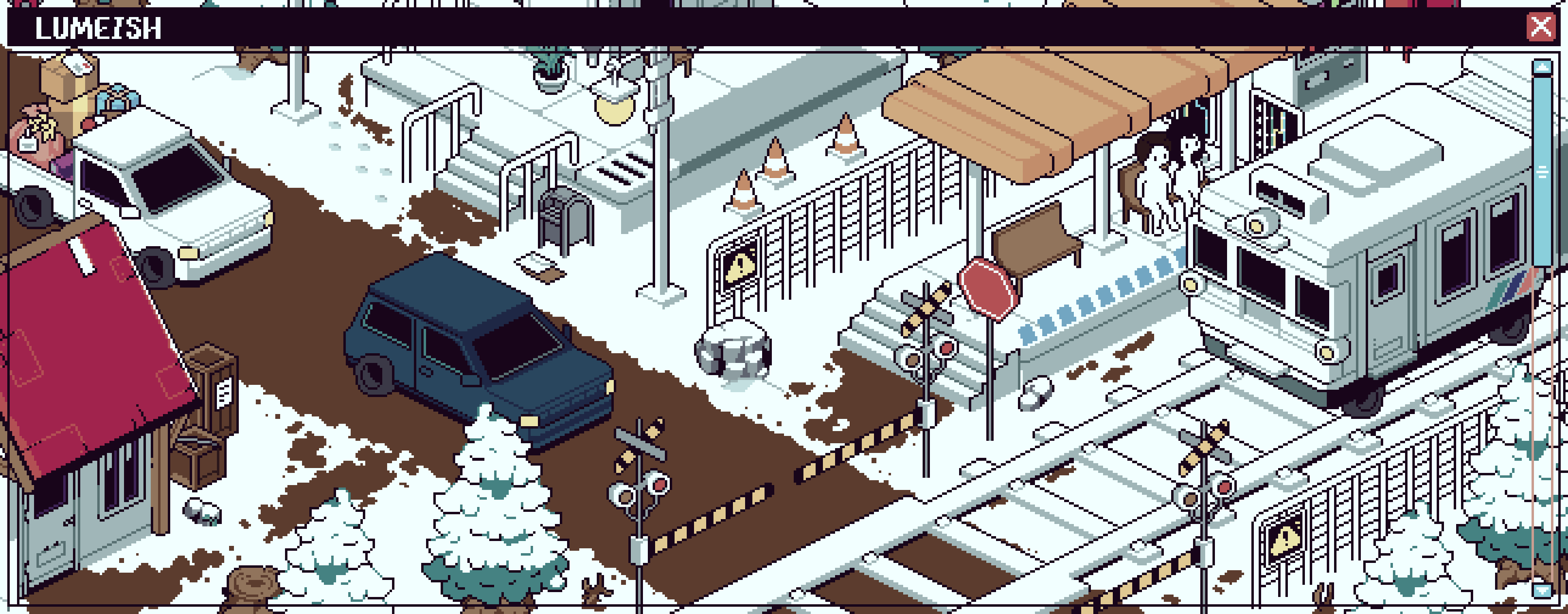 Romantic Winter — pixel art
